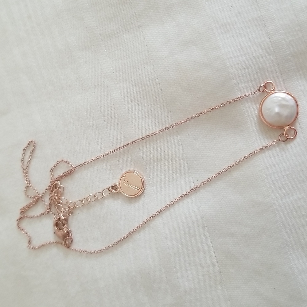 JM Rose Gold Freshwater Pearl Dainty Necklace
